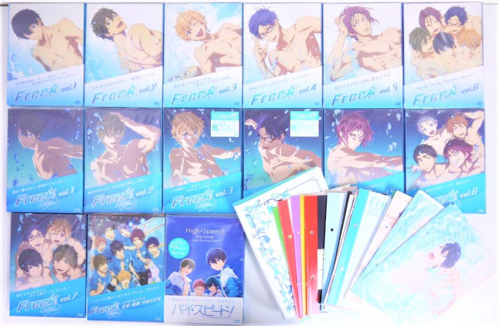 美品 Free! 初回限定版Blu-ray 全6巻セット 特典付き エンドカード