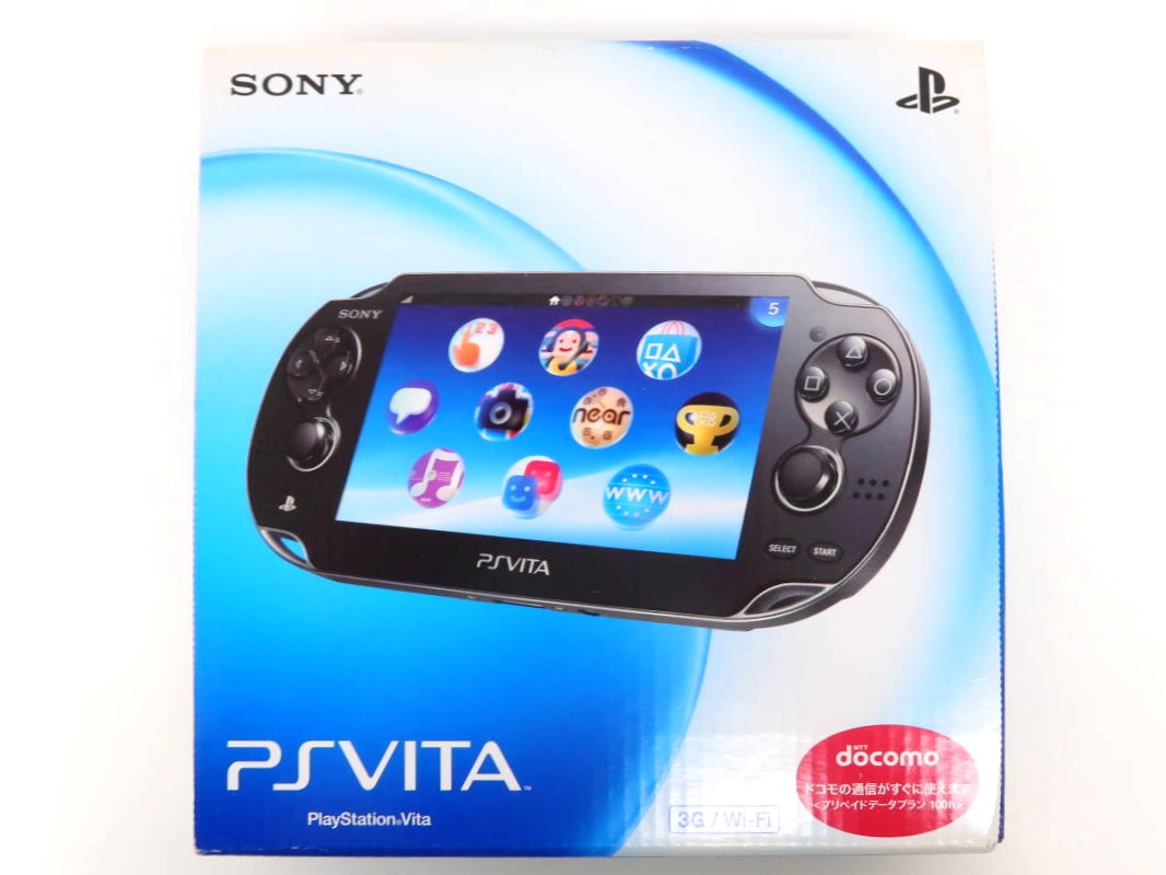 PSVita PlayStation Vita本体 3G / Wi-Fiモデル クリスタル・ブラック 初回限定版 PCH-1100 AA01