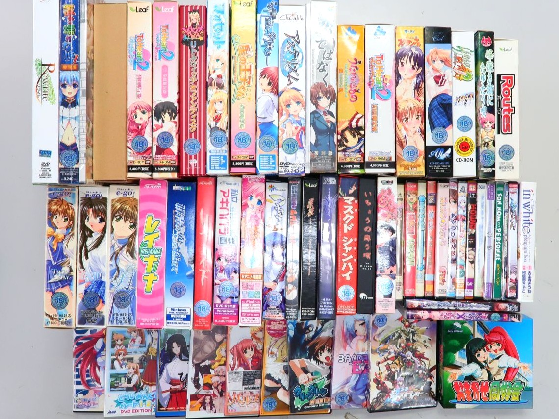 成人向けPCゲーム約50点の大量買取実績